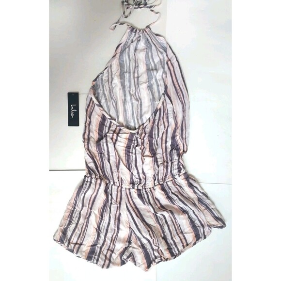NWT Lulus Beach Bound Blush Print Halter Romper Size M - Picture 6 of 6